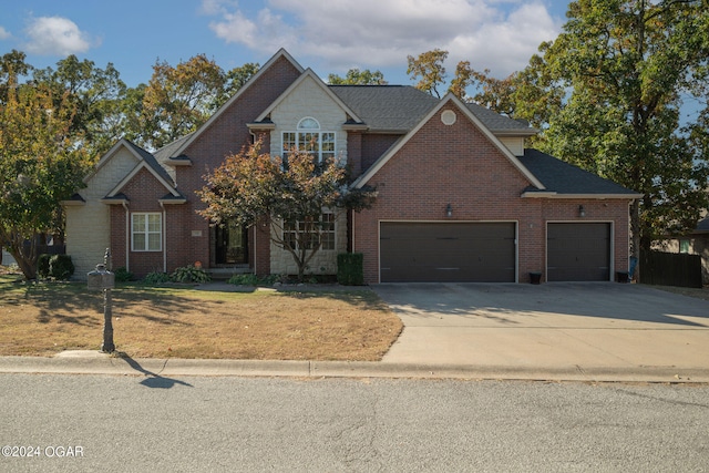 view of property featuring a garage