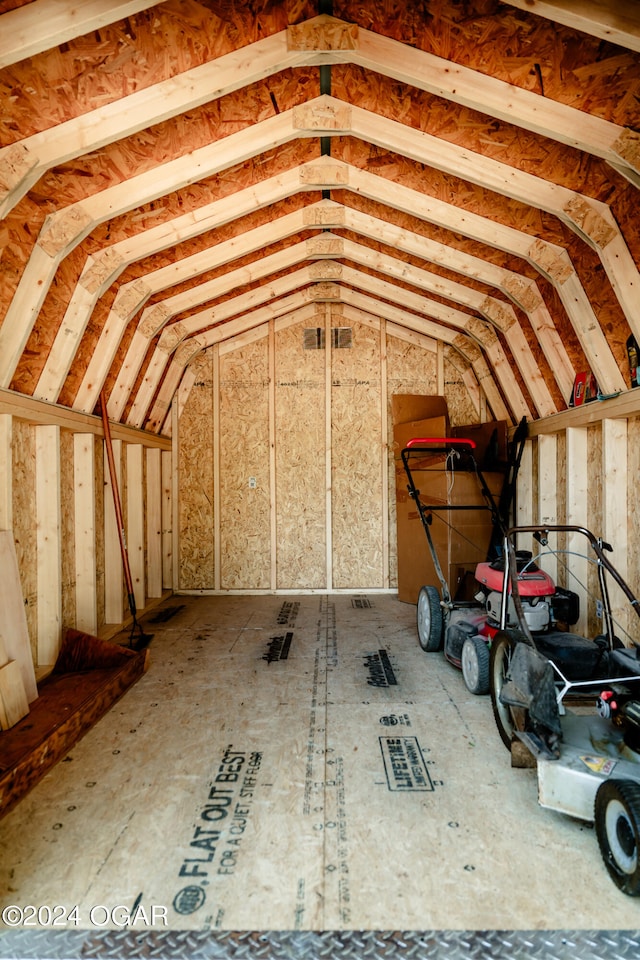 view of attic