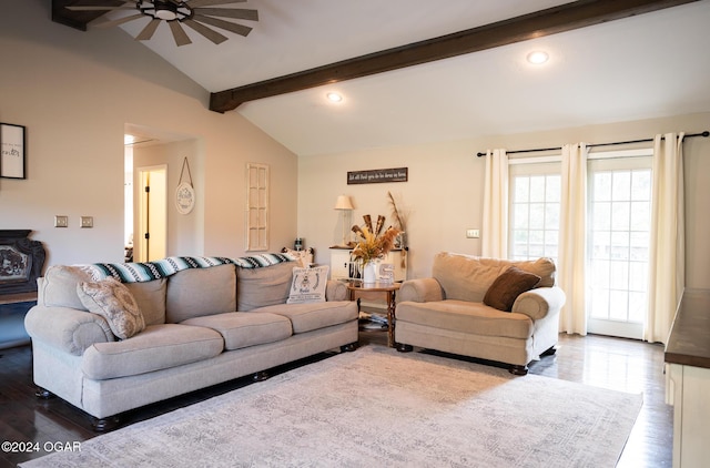2652 S Farm Rd 51, Republic, MO 65738 - living area with ceiling fan, wood finished floors, and recessed lighting