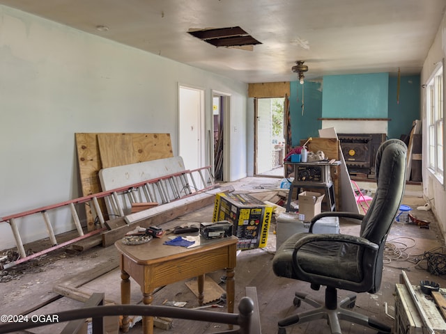 living room with wood-type flooring