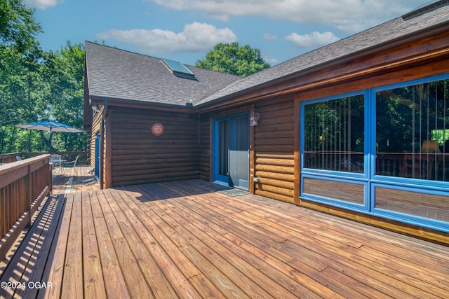 view of wooden terrace