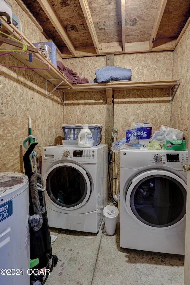 laundry room with separate washer and dryer