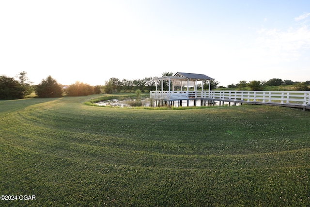 exterior space with a lawn