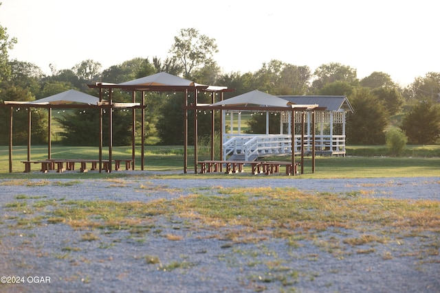 view of community with a lawn