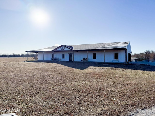 view of front of house with metal roof