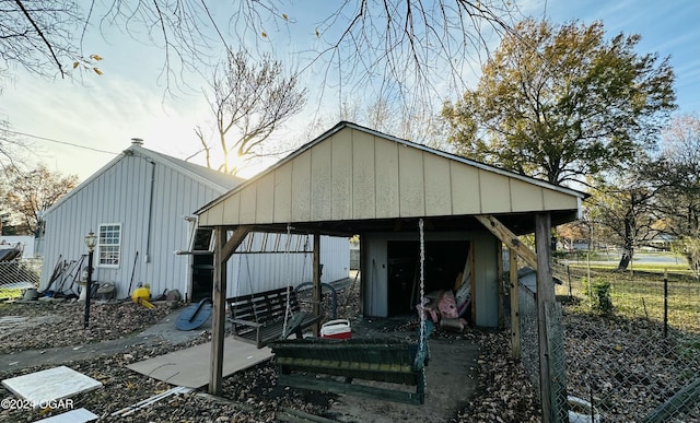 view of outdoor structure