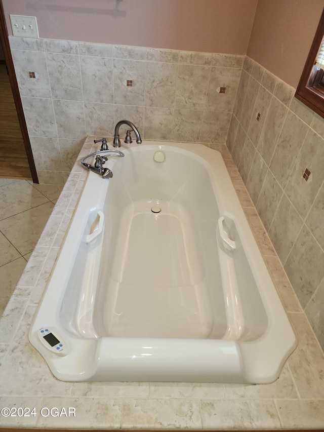 interior details with a tub to relax in