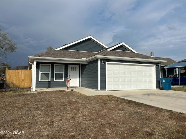 ranch-style house with a garage