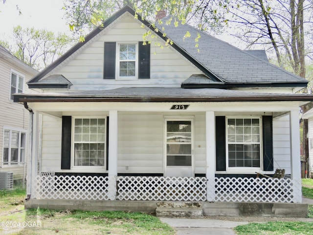 view of front of home with covered porch