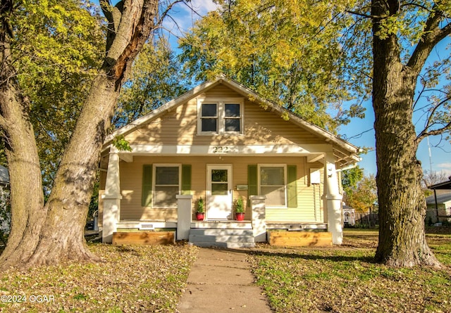 bungalow-style house with a porch