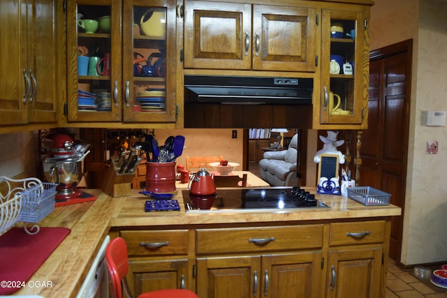 kitchen featuring gas cooktop and ventilation hood