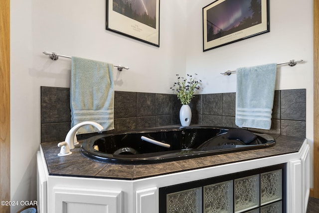 bathroom with backsplash