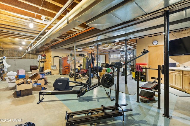 view of workout area