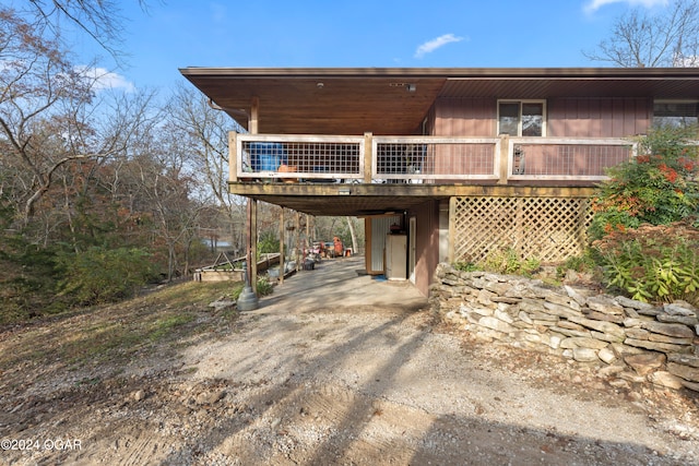 exterior space with a wooden deck