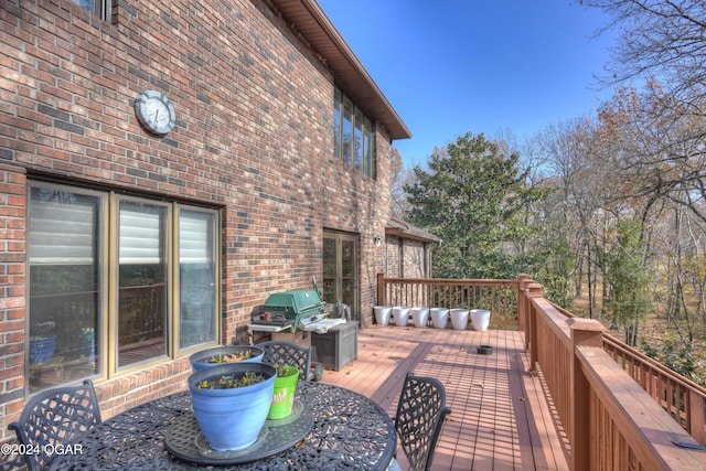 5623 Rivercrest Valley Dr, Joplin, MO 64804 - wooden deck featuring area for grilling
