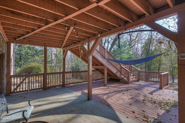 5623 Rivercrest Valley Dr, Joplin, MO 64804 - wooden terrace with stairway