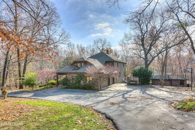 view of home's exterior with a garage