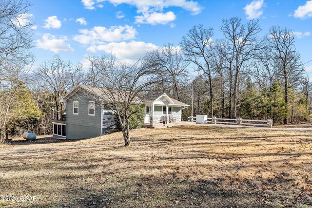 exterior space with a porch