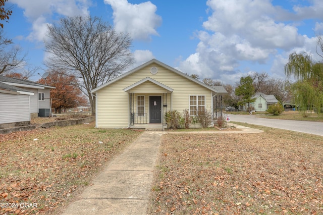 view of front of house featuring central AC unit