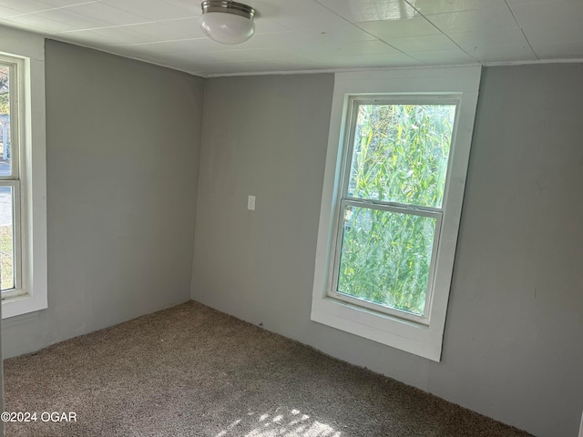 view of carpeted empty room