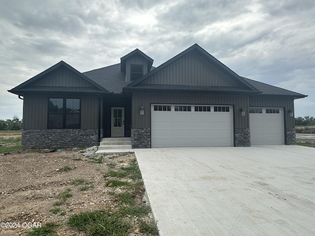 view of front of home featuring a garage