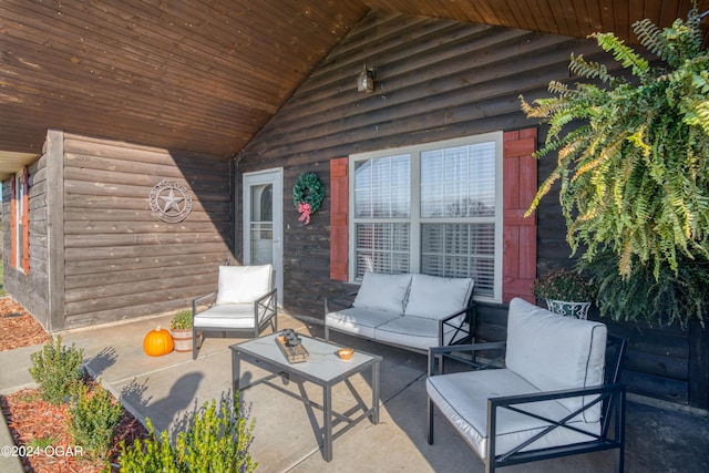 view of patio / terrace with an outdoor hangout area