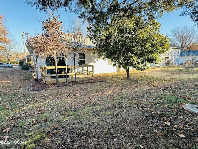 exterior space featuring a deck