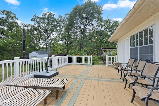 view of wooden deck