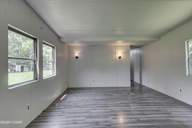 spare room featuring light hardwood / wood-style floors