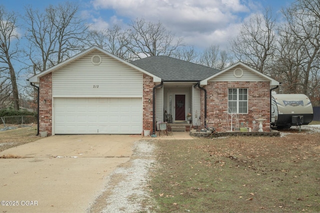 ranch-style house with a garage