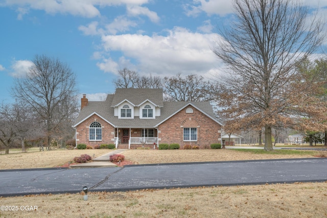 view of front property with covered porch