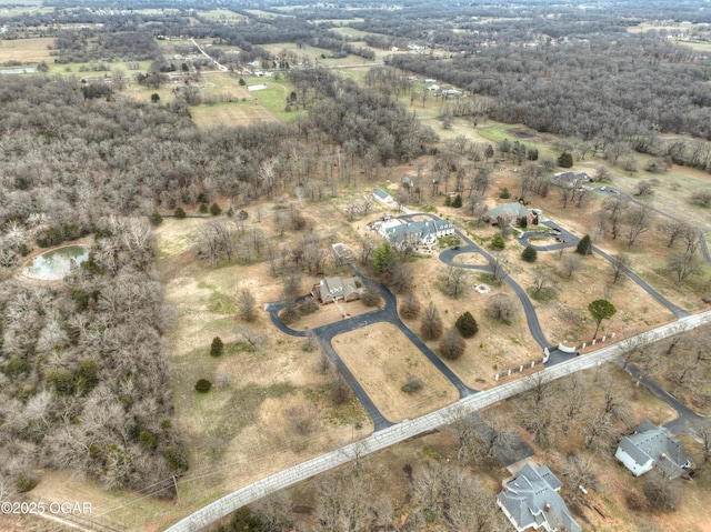 aerial view featuring a rural view