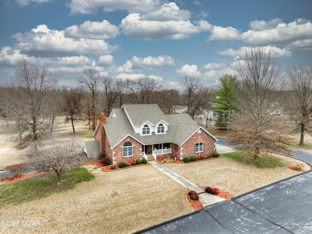 view of front of property with covered porch