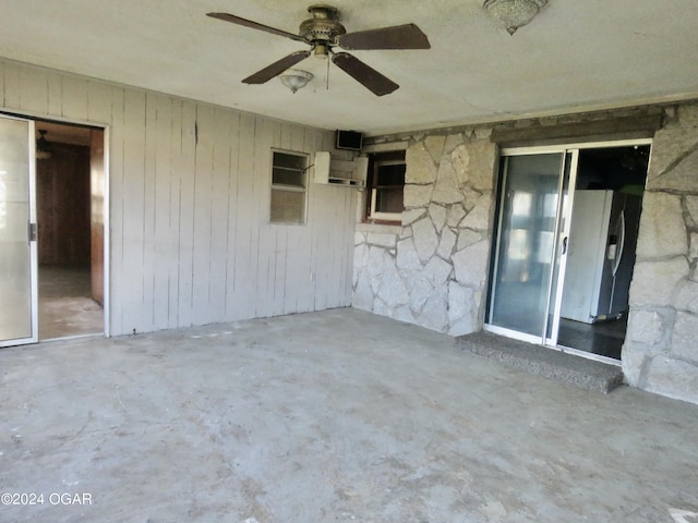 view of patio / terrace featuring ceiling fan