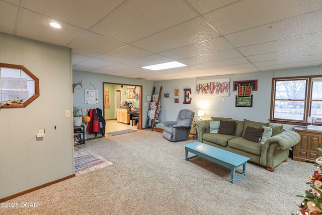 202 Arbor Dr, Lamar, MO 64759 - living room with carpet flooring and a drop ceiling