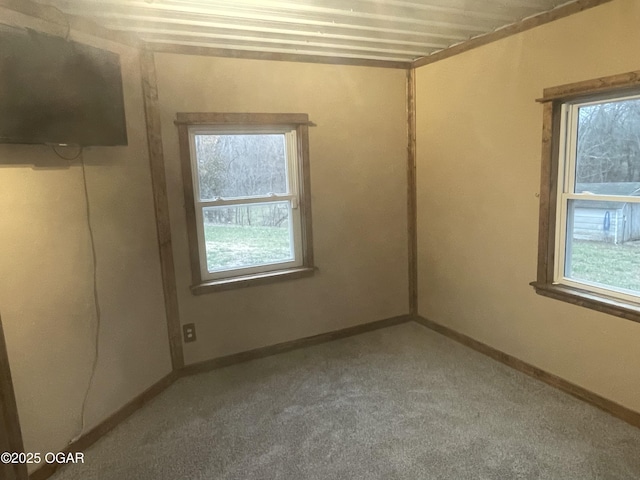 view of carpeted spare room