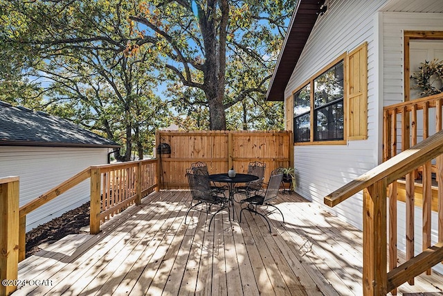 view of wooden deck