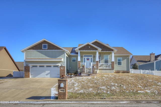 craftsman-style house with a porch