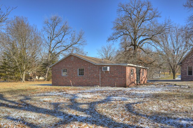 view of snowy exterior