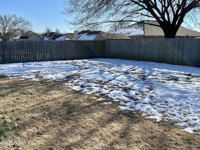 view of snowy yard