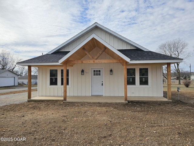 view of front of home featuring covered porch