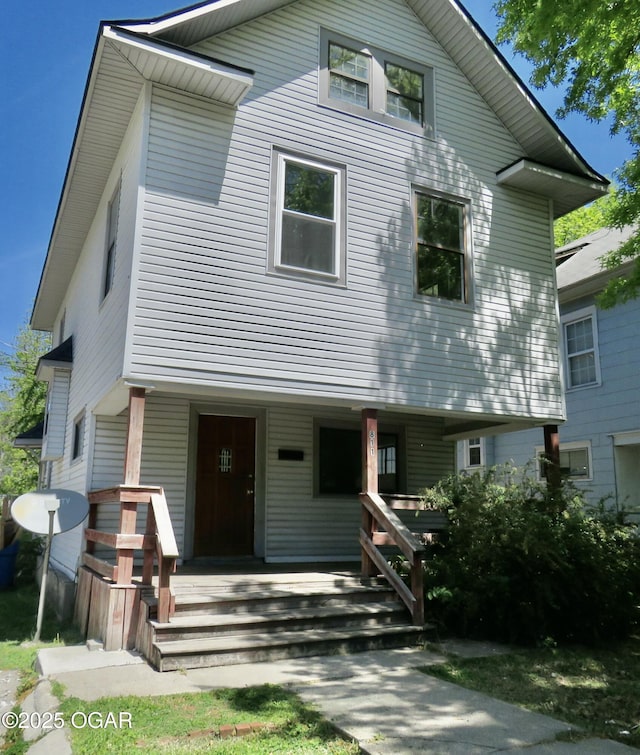 view of front of home with a porch