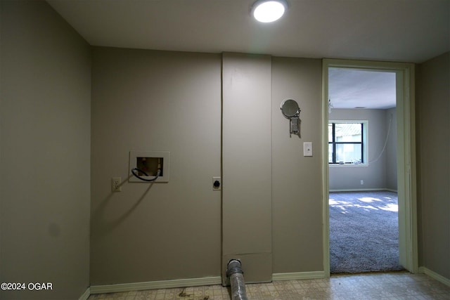 laundry room featuring washer hookup and hookup for an electric dryer