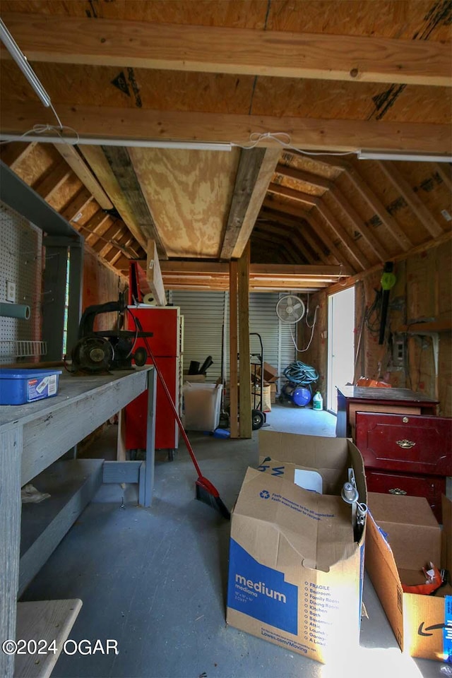 view of attic