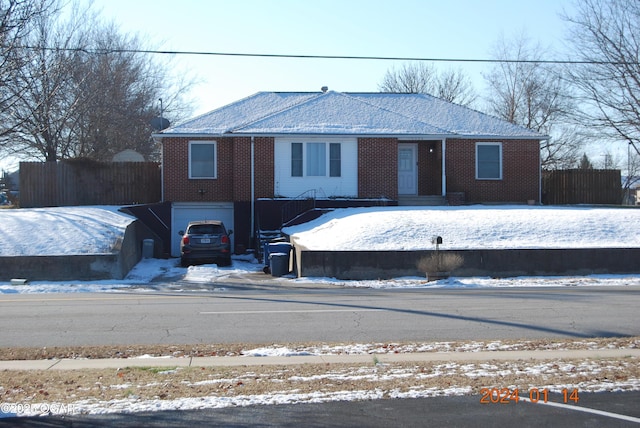 view of front of home featuring a garage