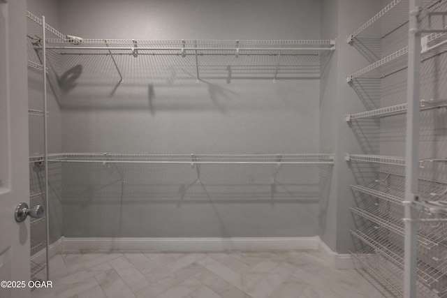 view of walk in closet