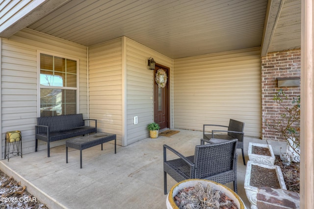 view of patio with outdoor lounge area