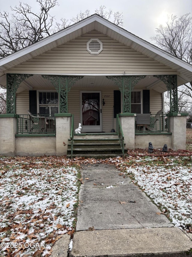 bungalow with a porch