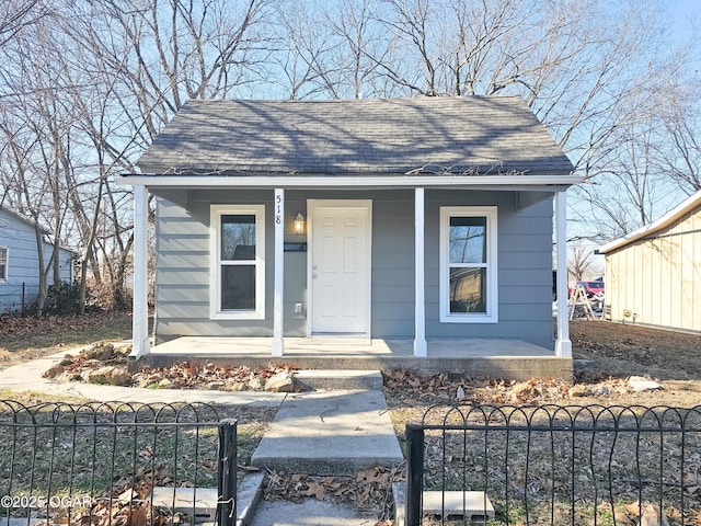 view of front of property with a porch