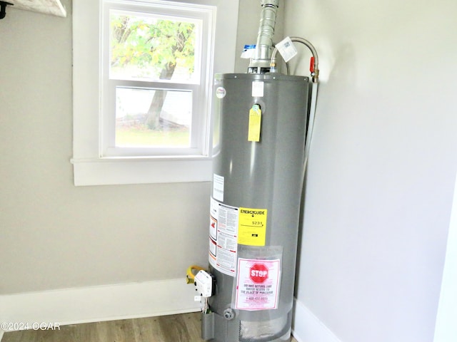 utilities featuring gas water heater